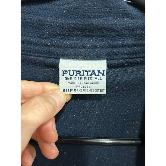 Vintage Puritan Navy Blue Robe With Red Accent Piping SZ One Size Fits All - Picture 5 of 8